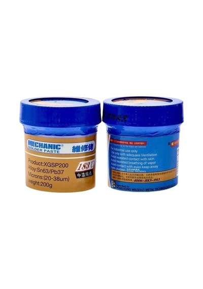 Krem Sıvı Lehim Mechanic Solder Paste 200 GR XGSP200 183 Derece