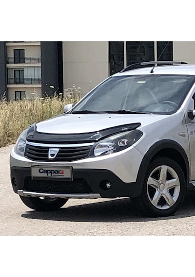 Cappafe Dacia Sandero Ön Kaput Koruma Rüzgarlık 4Mm Abs 2009-1
