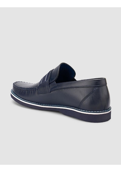 Cabani Miramar %100 Hakiki Deri Lacivert Erkek Loafer
