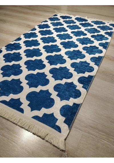 Yamalıhome Style M7505Moda Maça Mavi 80X150 Cm Baskı Kilim