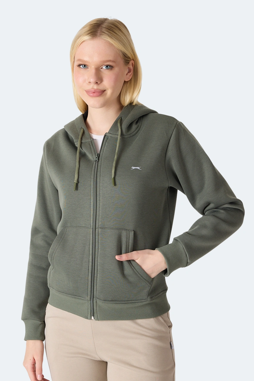 Slazenger Mılıo I Kadın Haki Sweatshirt Haki
