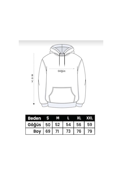 Caddekombin The Boston Est Baskılı Kapüşonlu Cepli İçi Yünlü Lacivert Sweatshirt Lacivert