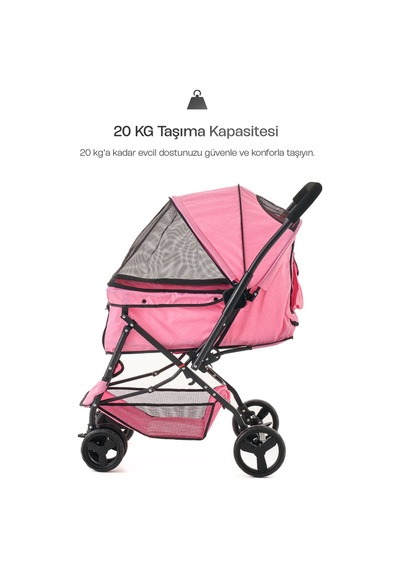 Justie Pet Collesium Kedi & Köpek Arabası 76 x 52 x 95 CM