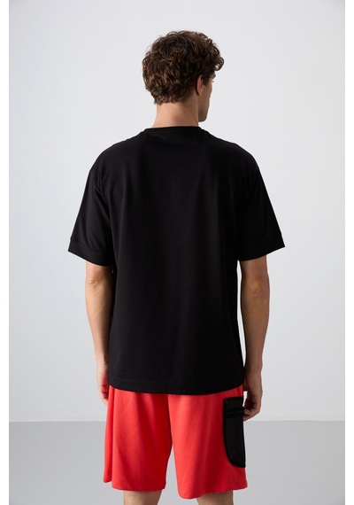 Tommy Life Siyah Pamuklu Kalın Yumuşak Dokulu Oversize Fit Basic Erkek T-shirt - 88349 Siyah Tommy Life Siyah Pamuklu Kalın Yumuşak Dokulu Oversize Fit Basic Erkek T-shirt - 88349 Siyah