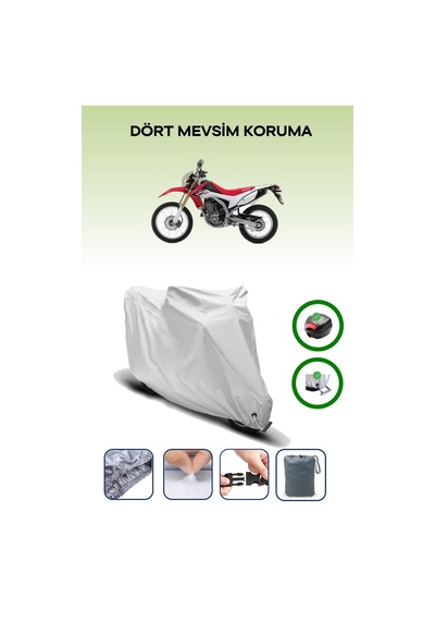 Gri Arka Çanta Ve Kilit Uyumlu Honda Crf 250 L Uyumlu Motor Brandası