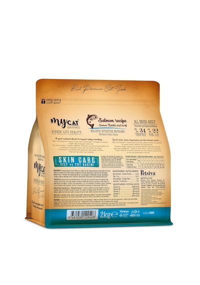Mycat Az Tahıllı Skin Care Somon Balıklı Yetişkin Kedi Maması 2 KG
