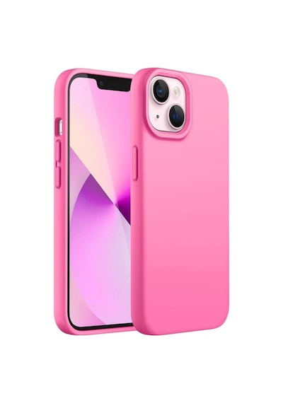 Apple Uyumlu iPhone 13 Mini  Silikon Kılıf - Pastel Renk Tonu Esnek Tam Koruma Kapak - Pembe