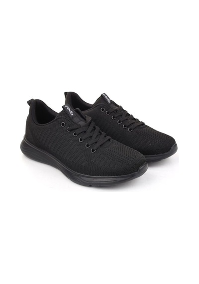 Volis Siyah Fileli Günlük Bağcıklı Çocuk Sneaker Ayakkabı 36-40 Siyah