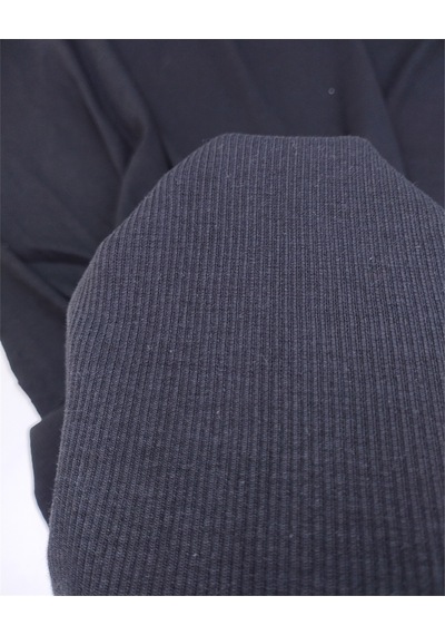 Antrasit Siyah Raporlu Kaşkorse Örme Kumaş Elbiselik & Bluzluk En: 90cm-12706 Antrasit,siyah
