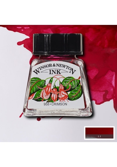 Winsor&Newton Ink Çizim Mürekkebi 14 Ml 203 Crimson