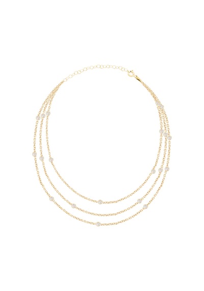 Emılıano Jewellery Silver Taşlı Kolye Gold - Rose Gold - Gümüş