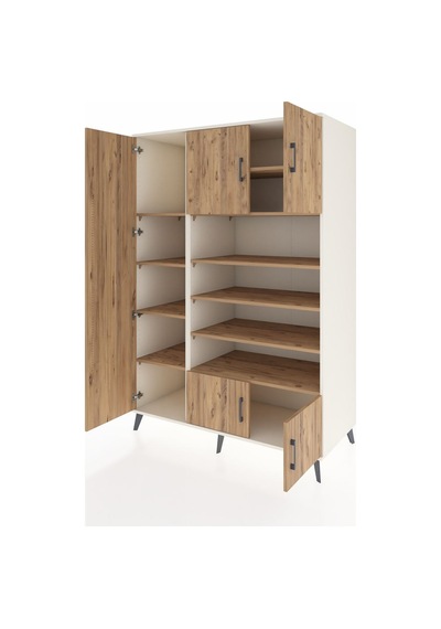 Kronos Dolap 10 Raflı 5 Kapaklı 132x59x195 Aytaşı-çam/çam Aytaşı