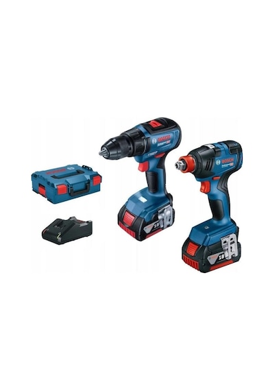 Bosch GSR 18V-50 + GDX 18V-200 2 x 4.0 A Çift Akülü Şarjlı Vidalama + Delme Seti