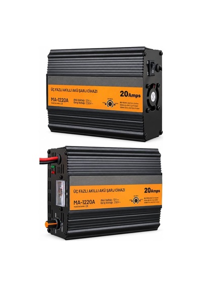 12 Volt 20ah Akü Şarj Cihazı Otomobil, Jenaratör Ve İş Makinelerinde Kullanılan Asitli, Sulu, Jel, 24 İle 200 Amper Arası Aküler İçin Uygun Uyarı: Lithium-ıon Pil Ve Akülere Uygun Değildir
