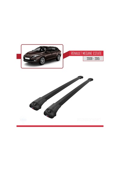 Renault Megane Sw 2009-2015 Arası İle Uyumlu Ace-1 Ara Atkı Tavan Barı Siyah