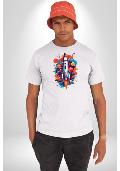 Uzay Aracı Roket Unisex Unisex Beyaz Organik Baskılı T-shirt Penye Yüksek Kalite Beyaz Uzay Aracı Roket Unisex Unisex Beyaz Organik Baskılı T-shirt Penye Yüksek Kalite Beyaz