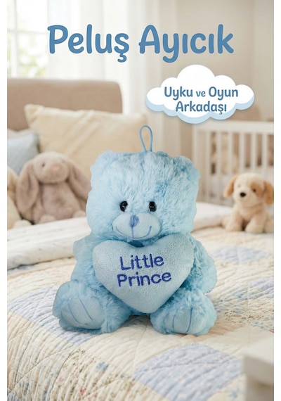 25 Cm Peluş Ayıcık Little Princess & Prince Uyku Ve Oyun Arkadaşı Mavi