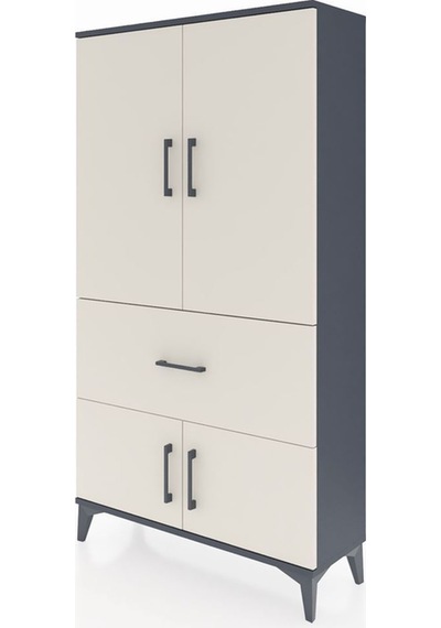 Arges Dolap Tek Raflı Tek Çekmeceli Tek Askılı 88x30x163 Antrasit-aytaşı Antrasit Arges Dolap Tek Raflı Tek Çekmeceli Tek Askılı 88x30x163 Antrasit-aytaşı Antrasit