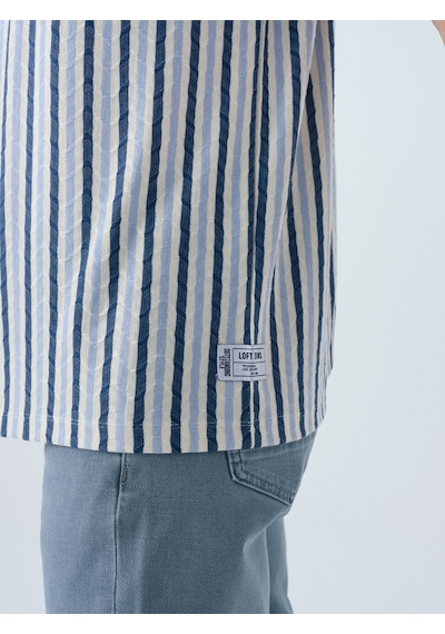 Loose Fit Erkek Tshirt K.kol Mavi