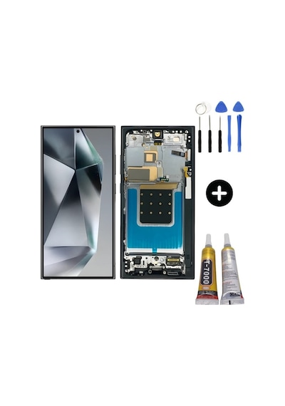 Samsung S24 Ultra Uyumlu Ekran Talı Oled Siyah +