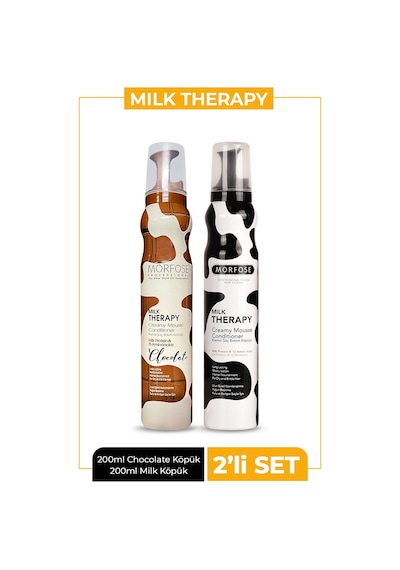 Morfose Milk Therapy Saç Bakım Köpüğü 200 ML + Chocolate Saç Bakım Köpüğü 200 ML