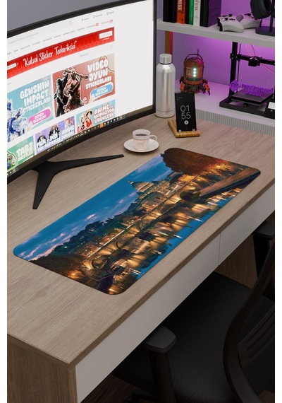 Roma İtalya V4 70x30 Xl Gaming Kauçuk Kaymaz Taban Mouse Pad Fare Altlığı