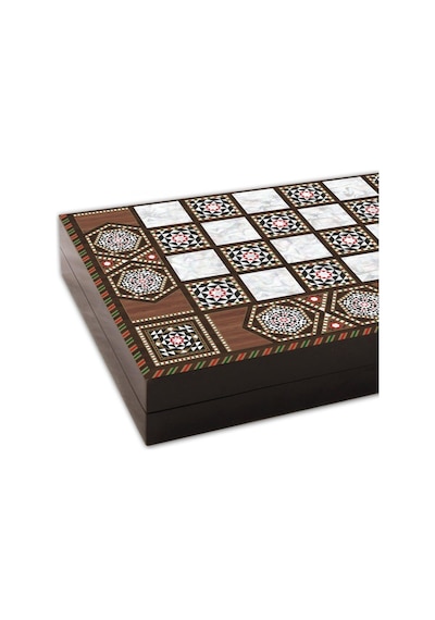 Star Cafe Tavla Sedef Temalı 12 Mm Mdf Kasa İle Şık Oyun Takımı 25,5x49x6 Cm