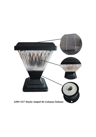 Forlife 100watt Güneş Enerjili Solar Set/baba Üstü Bahçe Armatürü Fl-3342