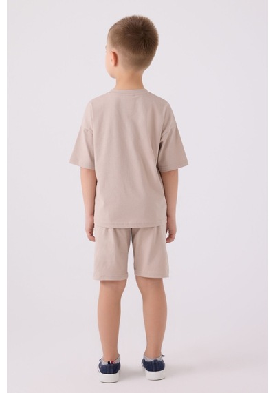 U.S. Polo Assn. Erkek Çocuk Kum Bermuda Takımı 5274-43658 Kum Rengi