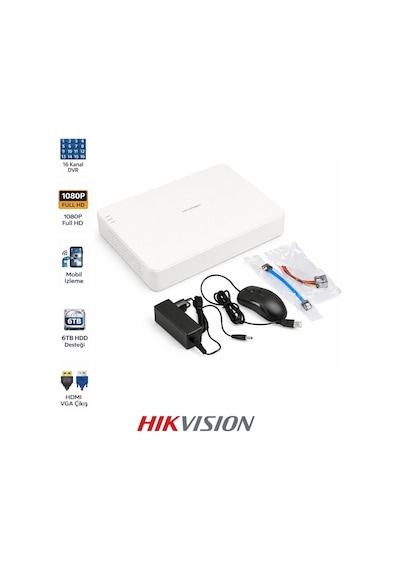 Ds-7116hghı-m1 Mini Dvr 16 Kanal Güvenlik Sistemi Kayıt Cihazı