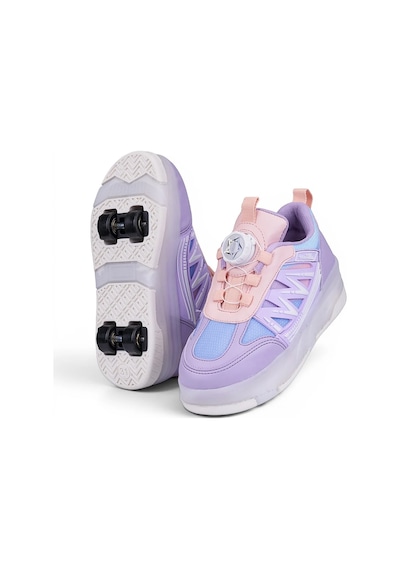 Tuğba Ortopedi Çocuk Kol Saati Hediyeli Işıklı Tekerlekli Sneaker Lila
