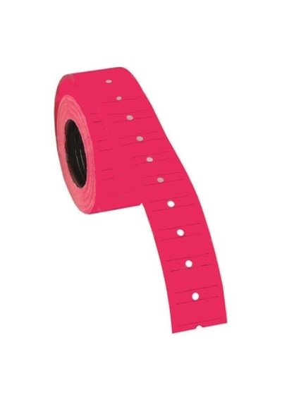 Tanex Fiyat Etiketi 12x21 Çizgili Flo Pembe 800'lü 12'li Paket 50