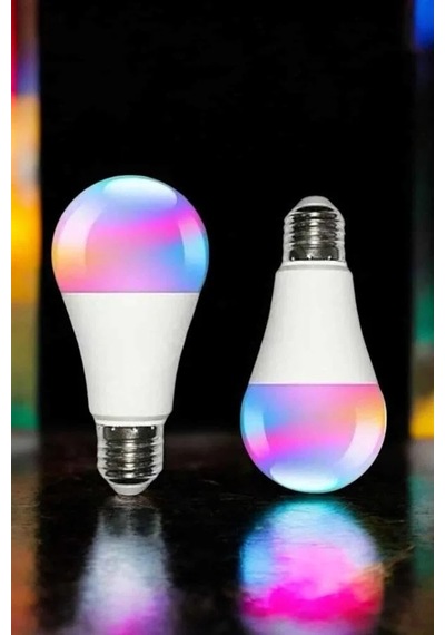 Renk Değiştirebilen Rgb Işıklı Led Ampul A+enerji 10 Watt Led Işık -15m