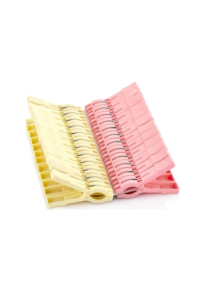 Pamir Plastik Renkli 24 Adet Lüx Mandal Çamaşır Çok Amaçlı Mandal Pmr-005 Plastik Beyaz Tr Diğer