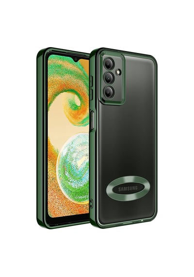 Samsung Galaxy Uyumlu A14 Kılıf Kamera Korumalı Logo Gösteren Zore Omega Kapak