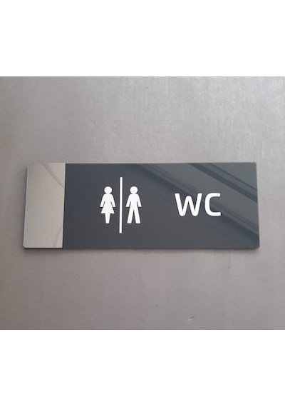 Aynalı Klasik Seri Wc Yönlendirme Tabelası
