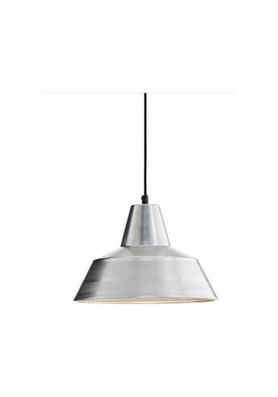 Riolight Retro Krom Içi Beyaz Tekli Metal Sarkıt Çap: 24Cm