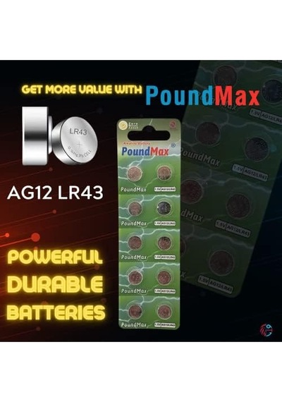 10 X Ag12,lr43,lr1142,386,1,5v Alkalin Düğme Pil