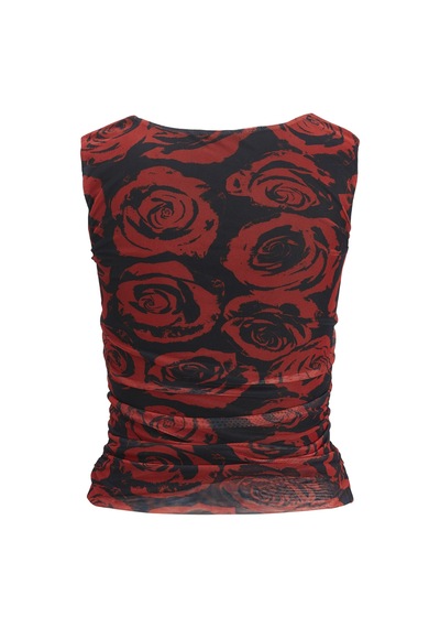 Jack & Jones Kadin Askili Desenli Bluz - Rosa 12261076 Fiery Red