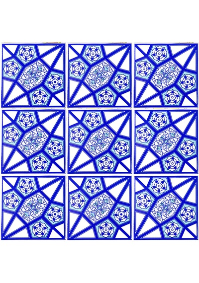 Can Seramik – 10x10 Cm. Cç-85 Kütahya Çini Karo 5'li 1 Paket