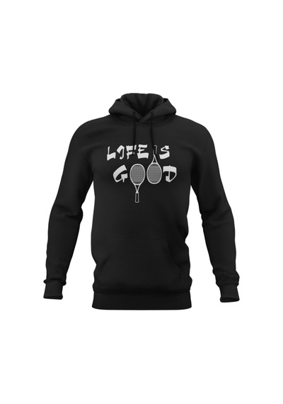 Pisa Art Life Is Good Siyah Kapişonlu Sweatshirt. Hrmsw2033 Siyah