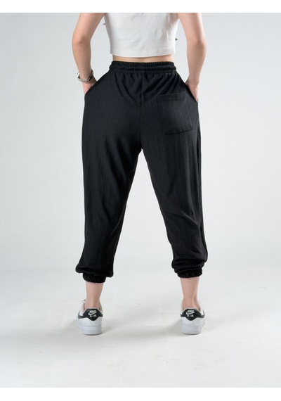 Cocopelli Bürümcük Siyah Kadın Jogger Pantolon Coc3180