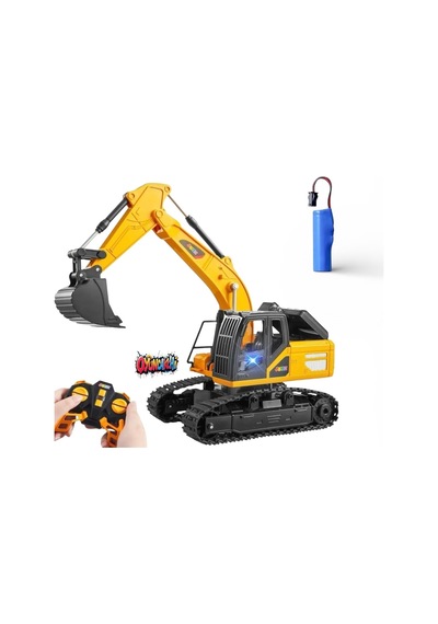 Uzaktan Kumandalı Şarjlı Işıklı 5 Kanallı Excavator Kepçe Dozer