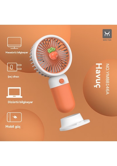Usb Mini El Fanı-turuncu