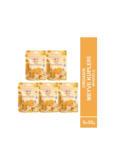 5'li Organik Mangolu Meyve Küpleri 5 X 30 Gr