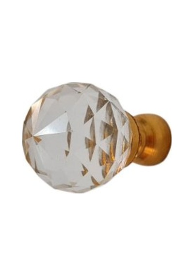 Kristal Tekli Gold Ayak 10 Mm Kulp / 6 Adet Altın