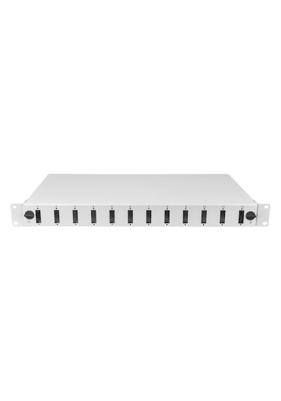 Alfafonet Optislide 12 Port Sc-dx/lc-qd 1ru Rack Tipi Açık Gri Fiber Optik Patch Panel