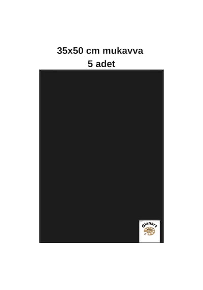 35x50 Cm Siyah Renk Mukavva Kartonu 5 Adet