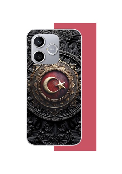 Honor 600 Lite Uyumlu Türk Rozet Uv Baskılı Silikon Kılıf Renkli