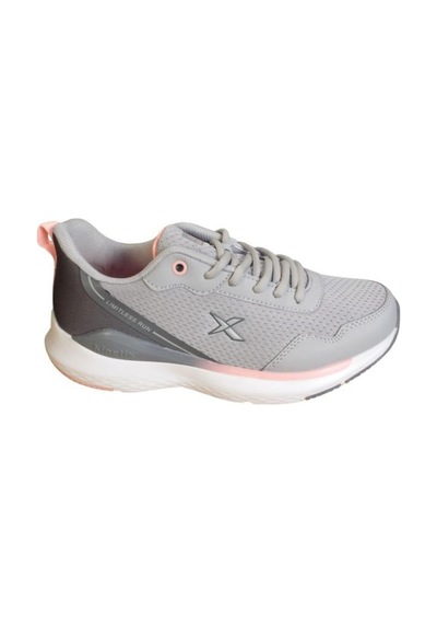 Kinetix Kadın Gri Beyaz Sneaker Fileli Spor Yürüyüş Ayakkabısı 001